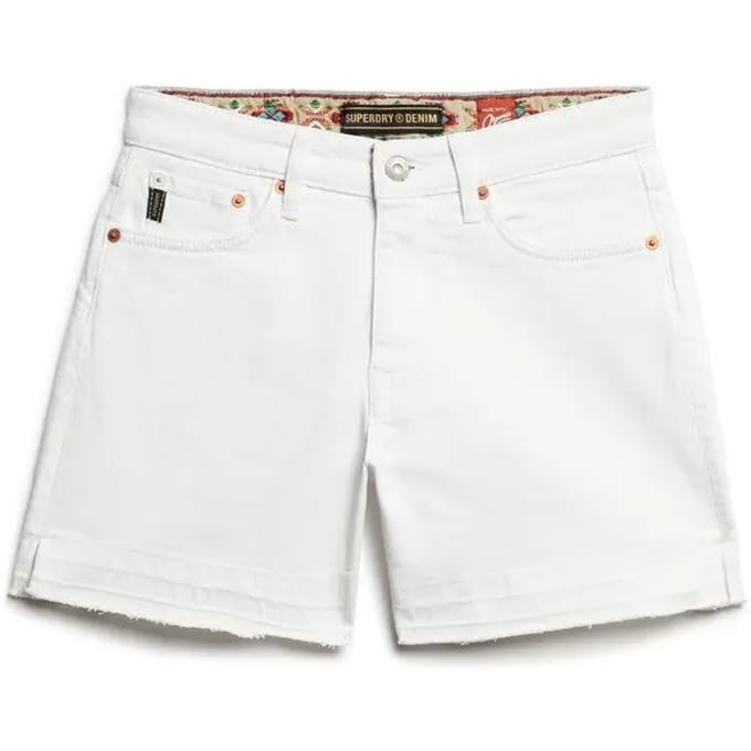 Superdry - Cut-off short met middelhoge taille - Dames - Jeans shorts