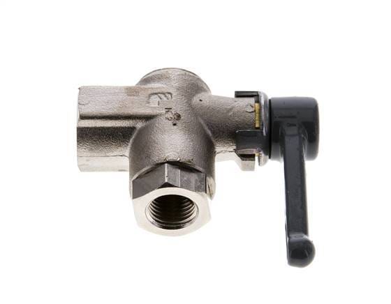 G 1/4 inch 2-Weg Haakse Kogelkraan Messing - BL2BN-MAN-014