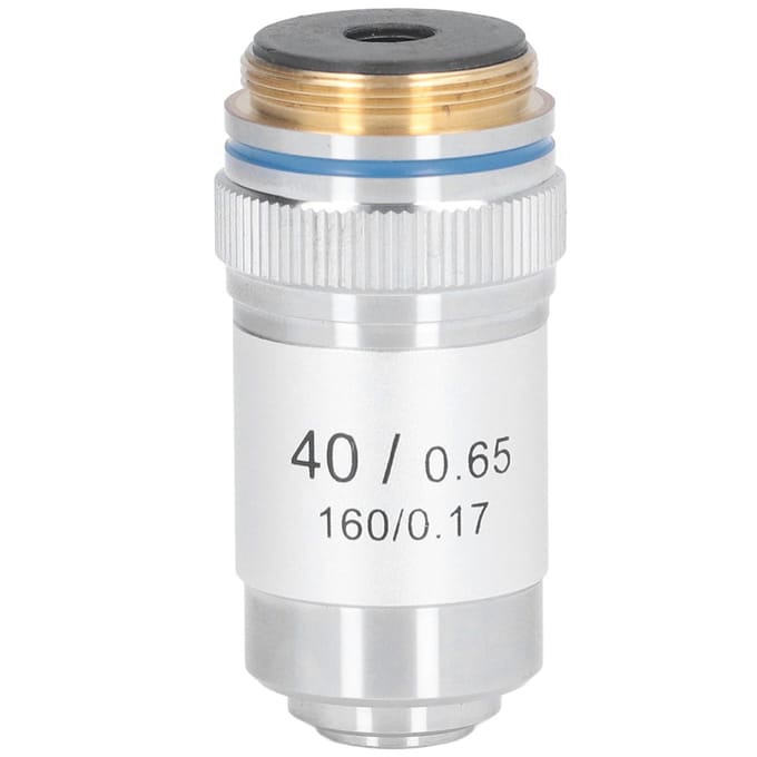 Achromatisch Microscoopobjectief 40X Hoge Vergroting 20,2 mm Interface Standaard RMS Zilver