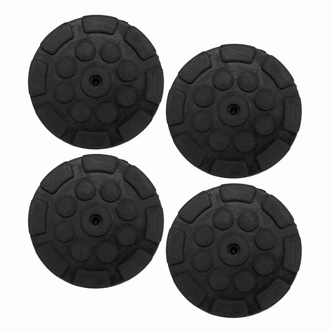 4 Stuks Auto Ronde Rubber Armpads Auto Krik Hefkussens Gewichtheffer Accessoires black