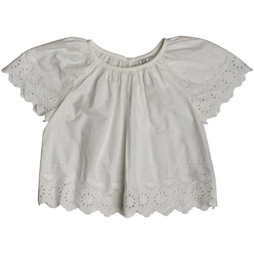 Blouse met korte mouwen en borduursel 813299 voor meisjes