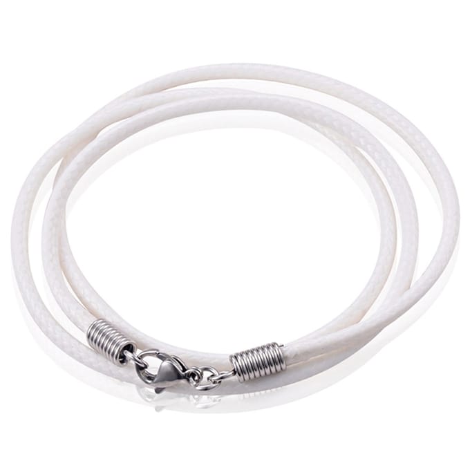 LGT Jewels waxkoord ketting Wit - 2.5mm-65cm