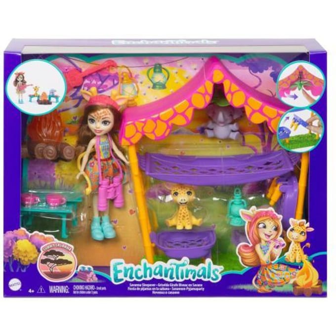 Enchantimals Savanna slaapfeestje speelset Speelpoppen