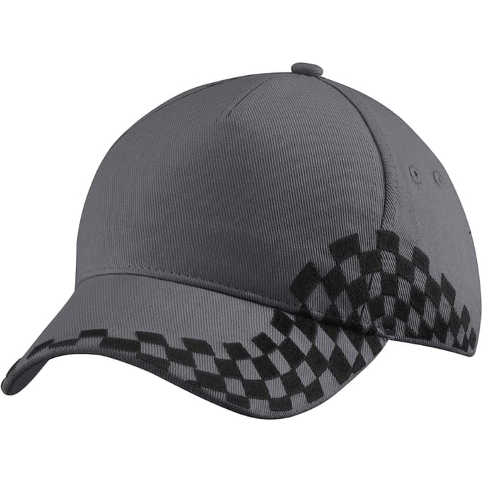 Beechfield Grand Prix Baseball Cap (Grafietgrijs)