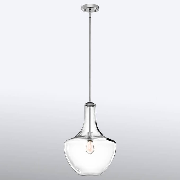 Kichler LED Hanglamp Everly | 1X E27 Max 60W | Dimbaar | Chrome