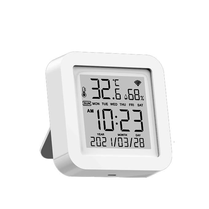 Tuya WiFi LCD-scherm USB-voedingen Intelligente sensoren Fahrenheit / Celsius-schakelaar gray
