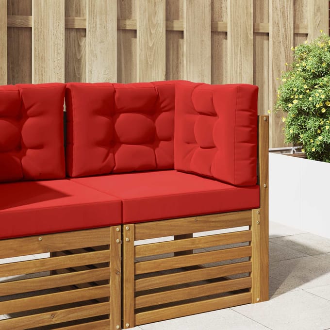 vidaXL - Buitenbankkussen - Polyester - Rood - 60 - x - 60 - cm