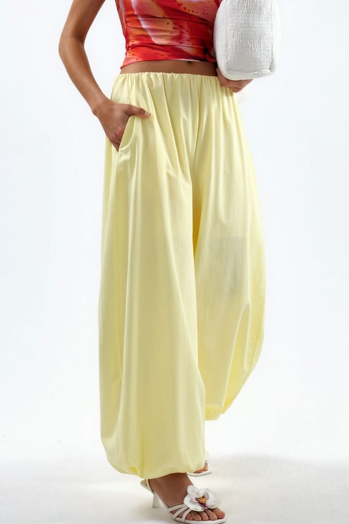 Elastische Taille Ballon Broek