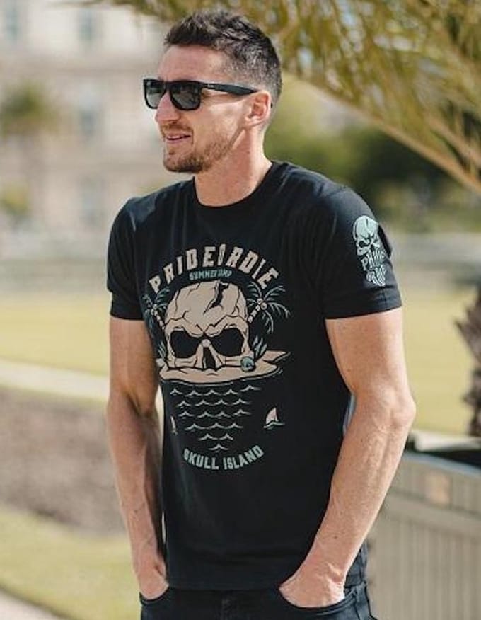 PRIDE or Die T-shirt PoD Island Zwart - M