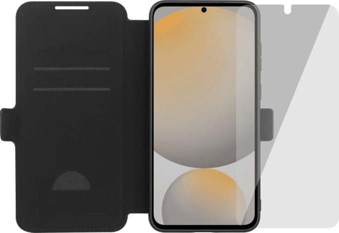 BlueBuilt Samsung Galaxy S25 FE Book Case Zwart + Screenprotector Glas
