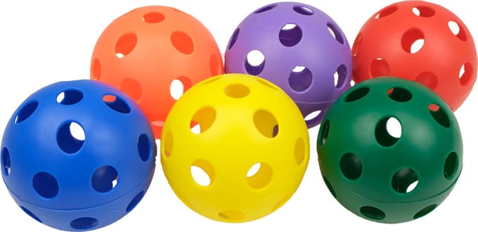 MDsport - Gatenbal gekleurd - 9 cm - Set van 6
