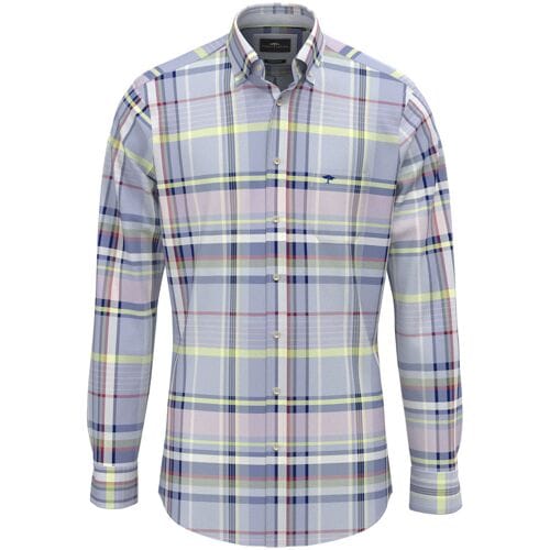 Fynch-Hatton Overhemd Bold Check Oxford Button-Down New Breeze-Multi / male
