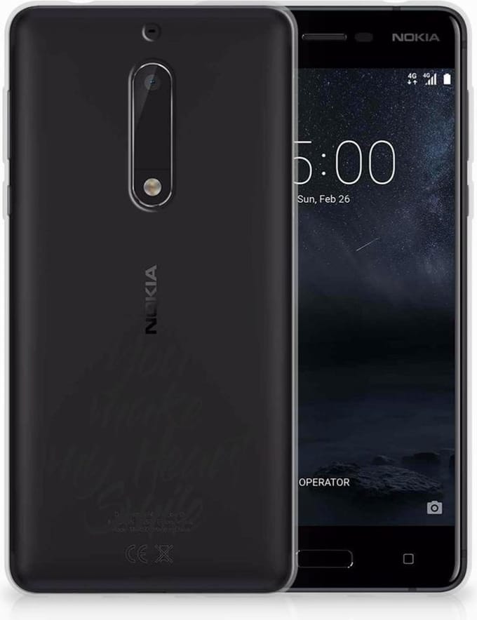 Nokia 5 Siliconen hoesje met naam Heart Smile
