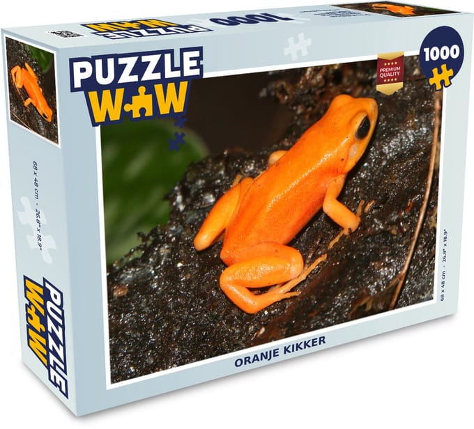 Puzzel Oranje kikker - Legpuzzel - Puzzel 1000 stukjes volwassenen