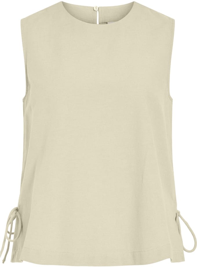 VILA - VIPRISILLA O-NECK S/L TIE TOP/VOL/R - Dames - Blouses
