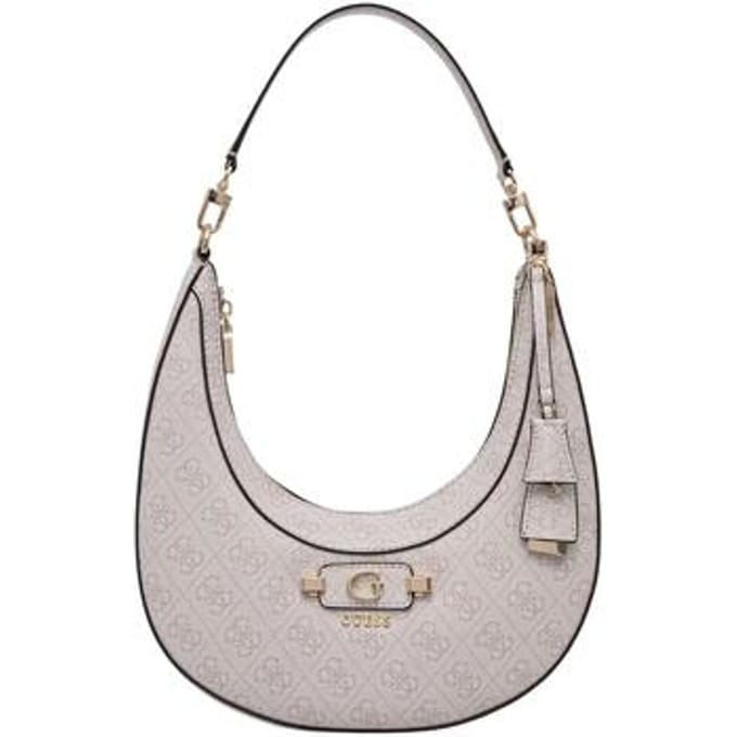 GUESS schoudertas Lindsey Hobo Bone Logo Lichtgrijs