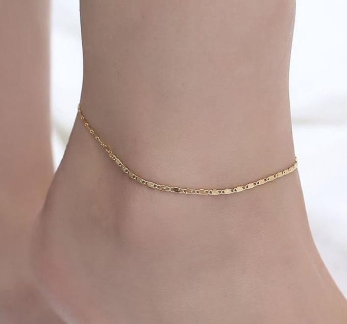 Enkelbandje dun | goud gekleurd