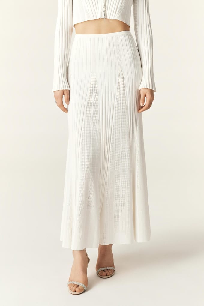 BA&SH Jupe Palua Blanc Maat: L | Maxi Rokken Outlet | Dames | Wit