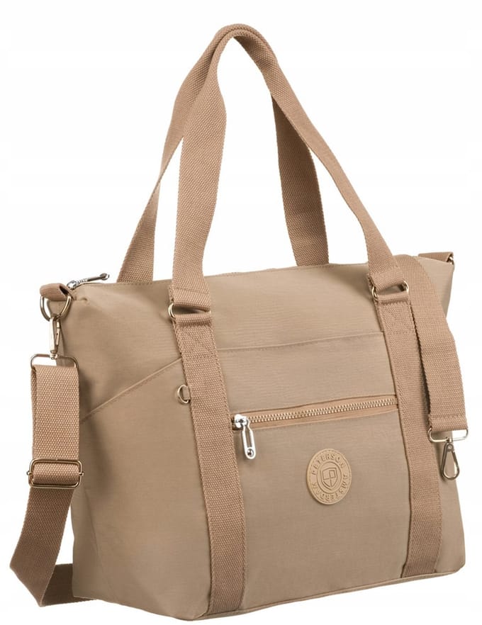 Peterson - Grote Dames Shopper - Nylon - Zwart - Ergonomische Handgreep