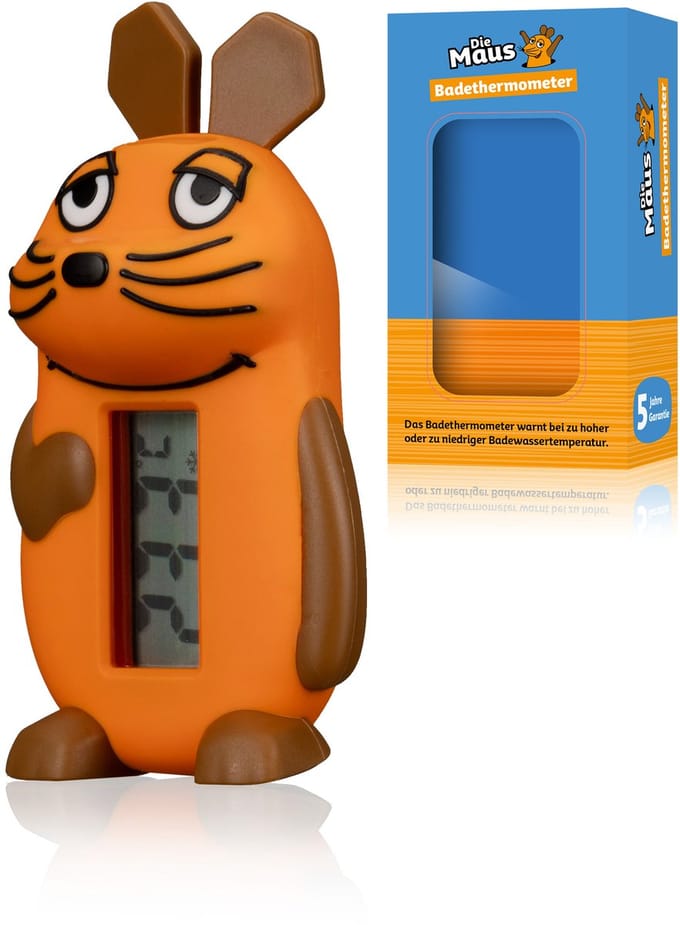 DieMaus - Badthermometer voor kinderen - Oranje - Muis