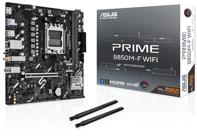 ASUS Prime B850M-F WIFI - Moederbord - Socket AM5 - Micro-ATX - AMD B850 chipset