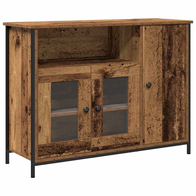 vidaXL - Dressoir - Oudhout - 100 - x - 35 - x - 75 - cm