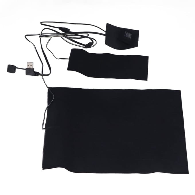 2 in 1 Electric Heating Pad with 3 Gear Adjustable Temperature Waterproof USB Power Heating Warmer white