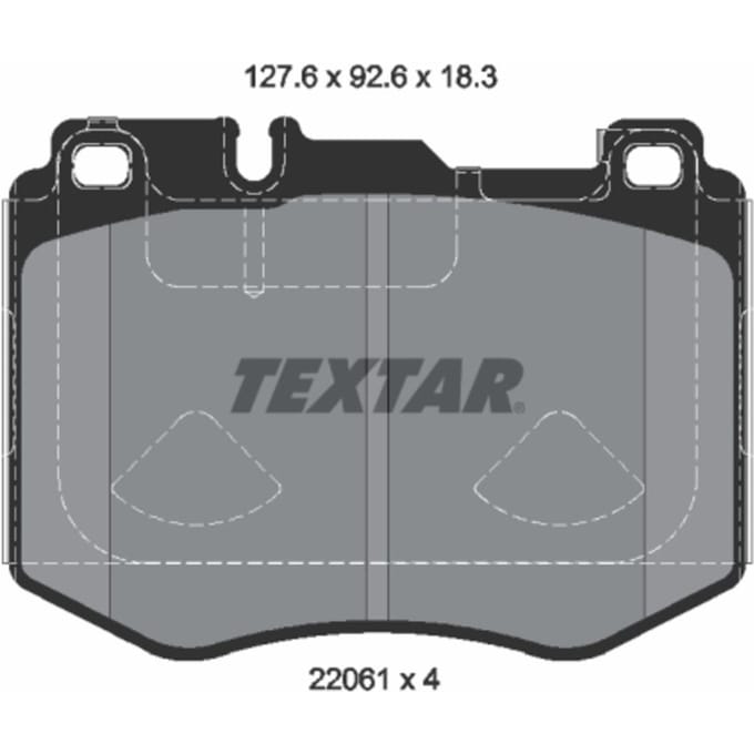 Remblokset TEXTAR 2206103, voor