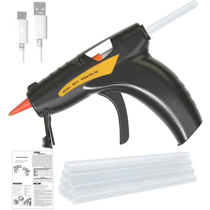 USB Lithium Elektrisch Hete Lijmpistool Set Met 50 Stuks Lijmsticks 0.7*150mm zwart