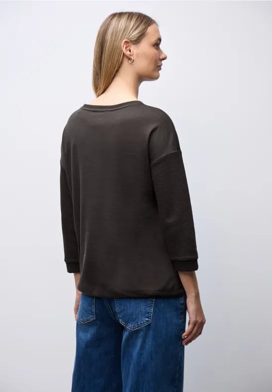 Gestructureerd gemengd shirt