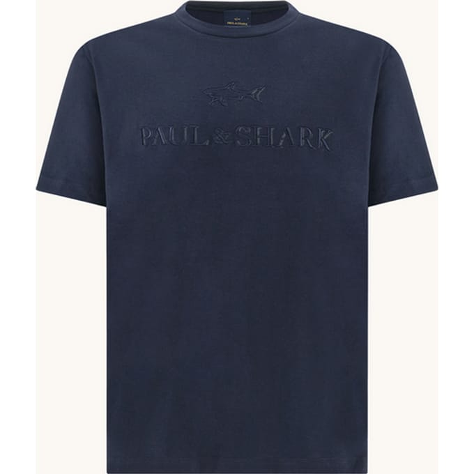lichtgewicht katoenen t-shirt met blauwe man print