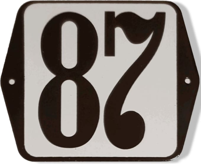 Huisnummer standaard nummer 87