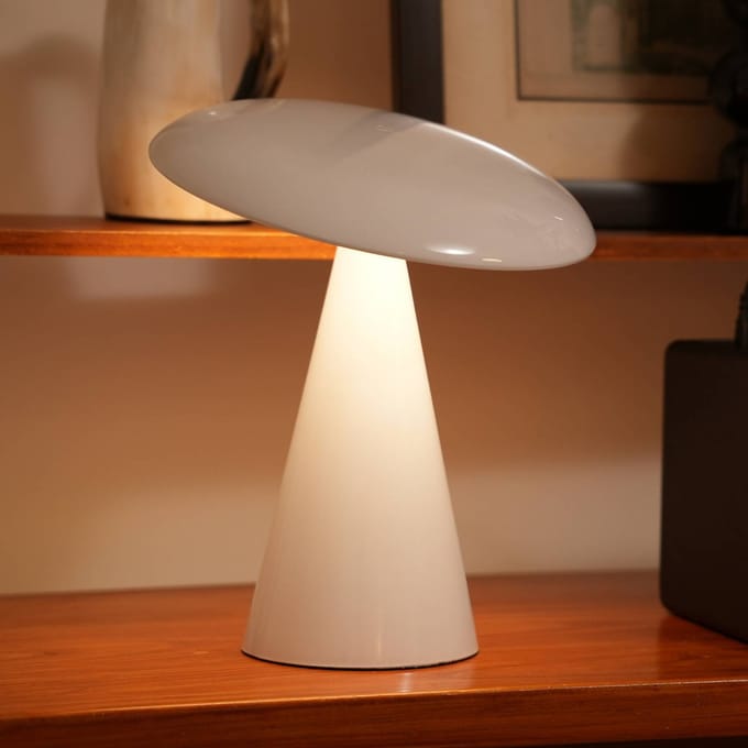 Beacon Lighting Beacon LED tafellamp op accu Kinoko, wit, 27 cm, CCT