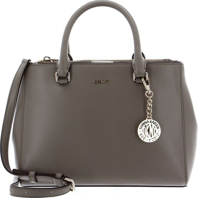 DKNY Leren Schoudertas Handtas Bryant Satchel Toffee Bruine