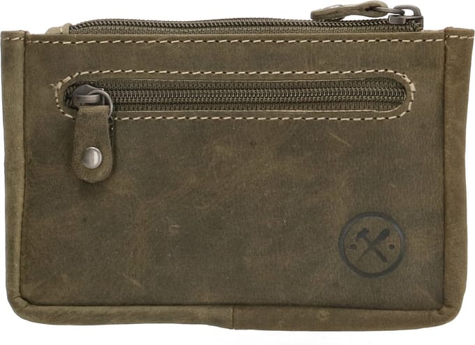 Hide & Stitches Idaho Sleuteletui - 100% Leer - Olijfgroen