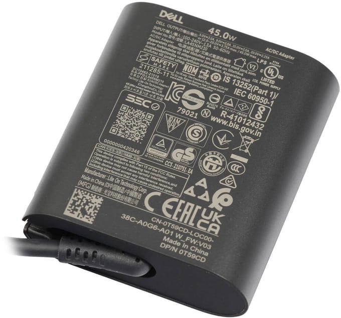 Dell XVHP3 USB-C GaN-oplader 45W - klein - Small Slim