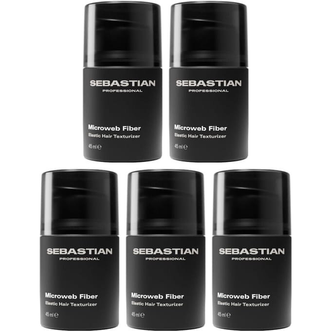 5x Sebastian Microweb Fiber Elastic Hair Texturizer 45ml