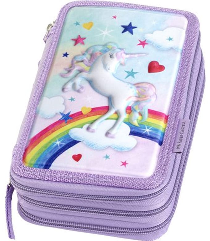 Faber Castell Unicorn Etui Paars Man
