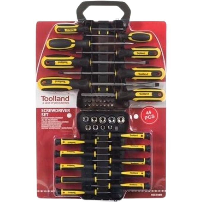 Toolland HSET08N Schroevendraaier & Bitset - 44 stuks