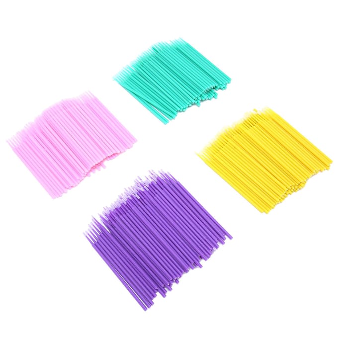 400 stuks Buigbare Micro Applicator Borsteltjes Micro Staafjes Benodigdheden voor Make-up Oogliner Aanbrengen multi