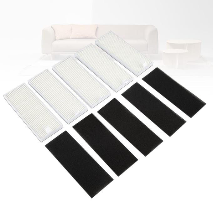5 STUKS HEPA Filter voor Ecovas ilife A4s A6 A4 A40 A8/ DN621 X620 Robotstofzuiger white