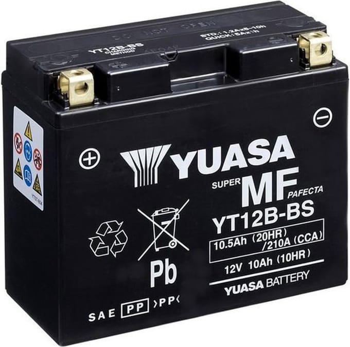 Batterij motor zonder onderhoud geactiveerd Yuasa YT12BFA