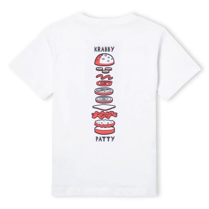 Spongebob Squarepants Patrick Munching Krabby Patties Kids' T-Shirt - White - 110/116 (5-6 jaar)