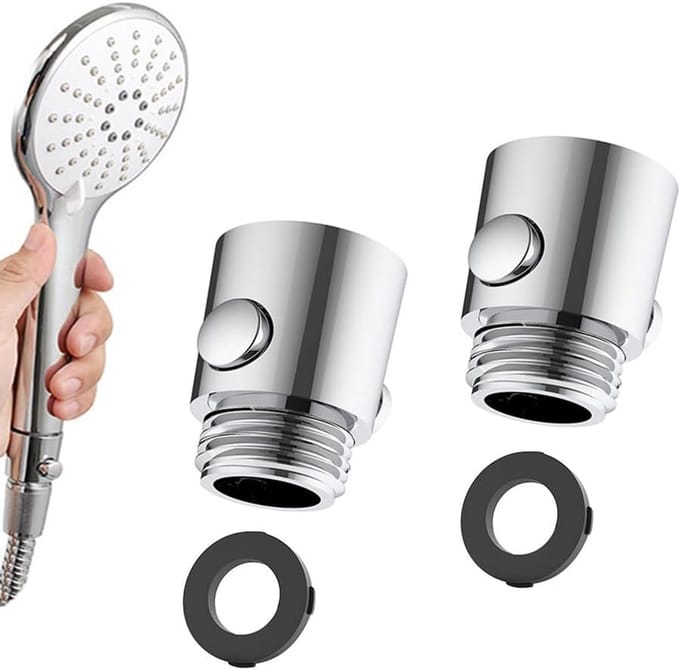 2x Douchekraan Afsluitventiel en Waterstop voor Handdouche - Waterbesparend en Universeel