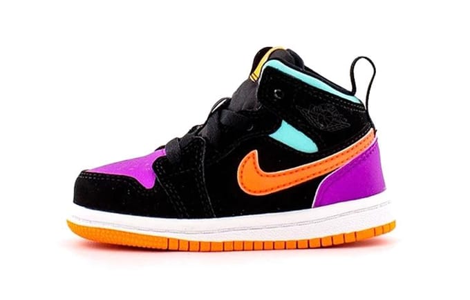 Jordan 1 Mid Multicolore (TD) 25 blue