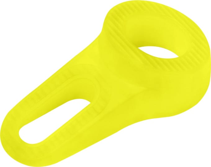 Deltafix Block it Deurwig - fluor geel - TPE kunststof - 12 x 3,8 cm - deurstopper