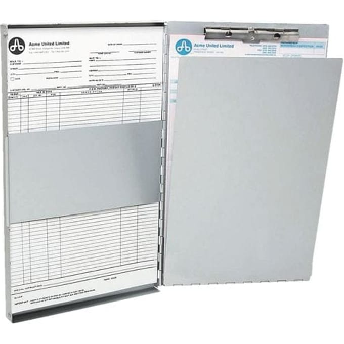 Westcott klembord - met opbergvak - Aluminium - A4 - open zijkant - AC-E17004
