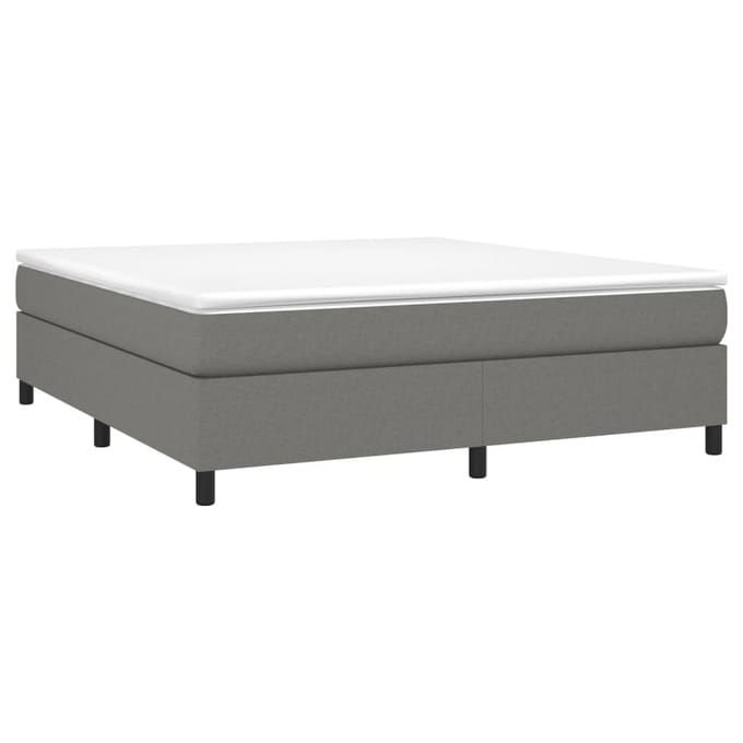 vidaXL - Boxspring - bed - stof - donkergrijs - 160x200 - cm