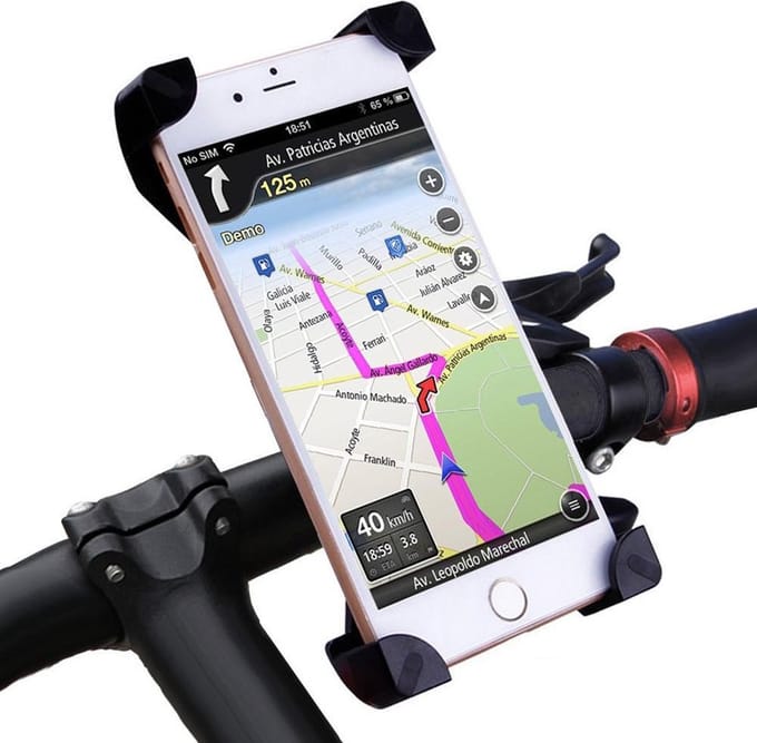 Casecentive Universele Fietshouder - telefoonhouder - zwart
