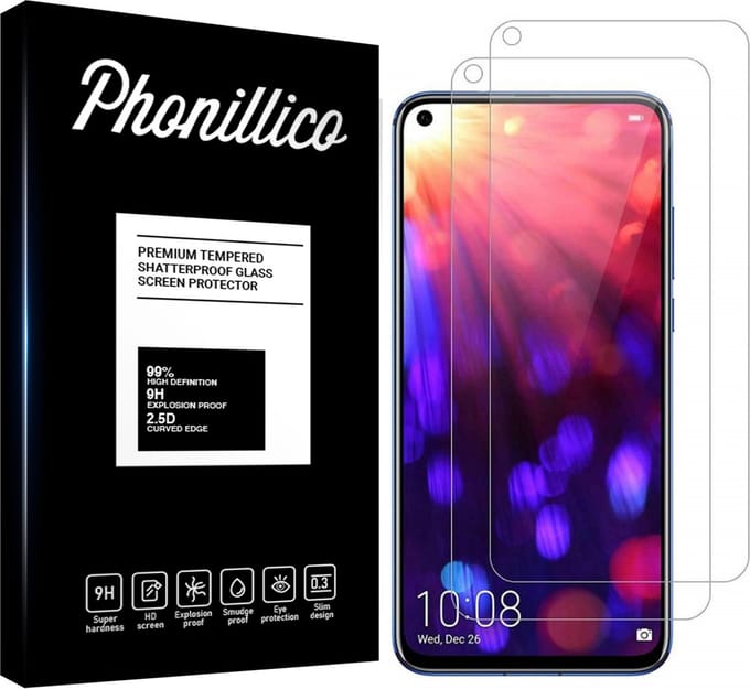 Screenprotector voor Honor View 20 - 2 stuks Beschermglas van glas Transparante glazen schermbeschermfolie
